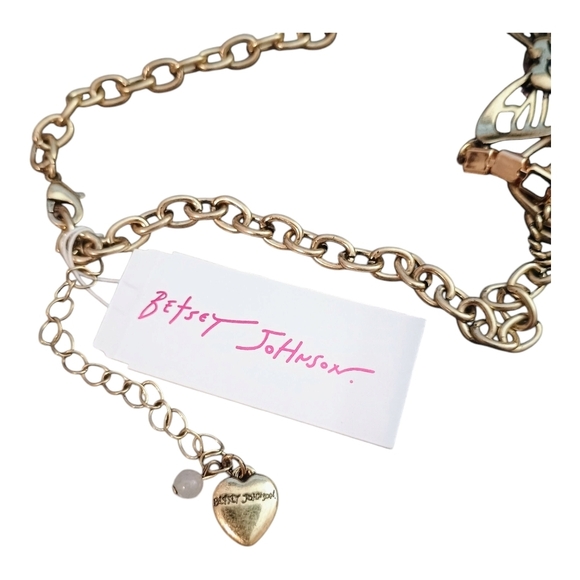NWT Betsey Johnson Chunky Charm Necklace Love Flies Free Butterfly Whimsical - Picture 6 of 7